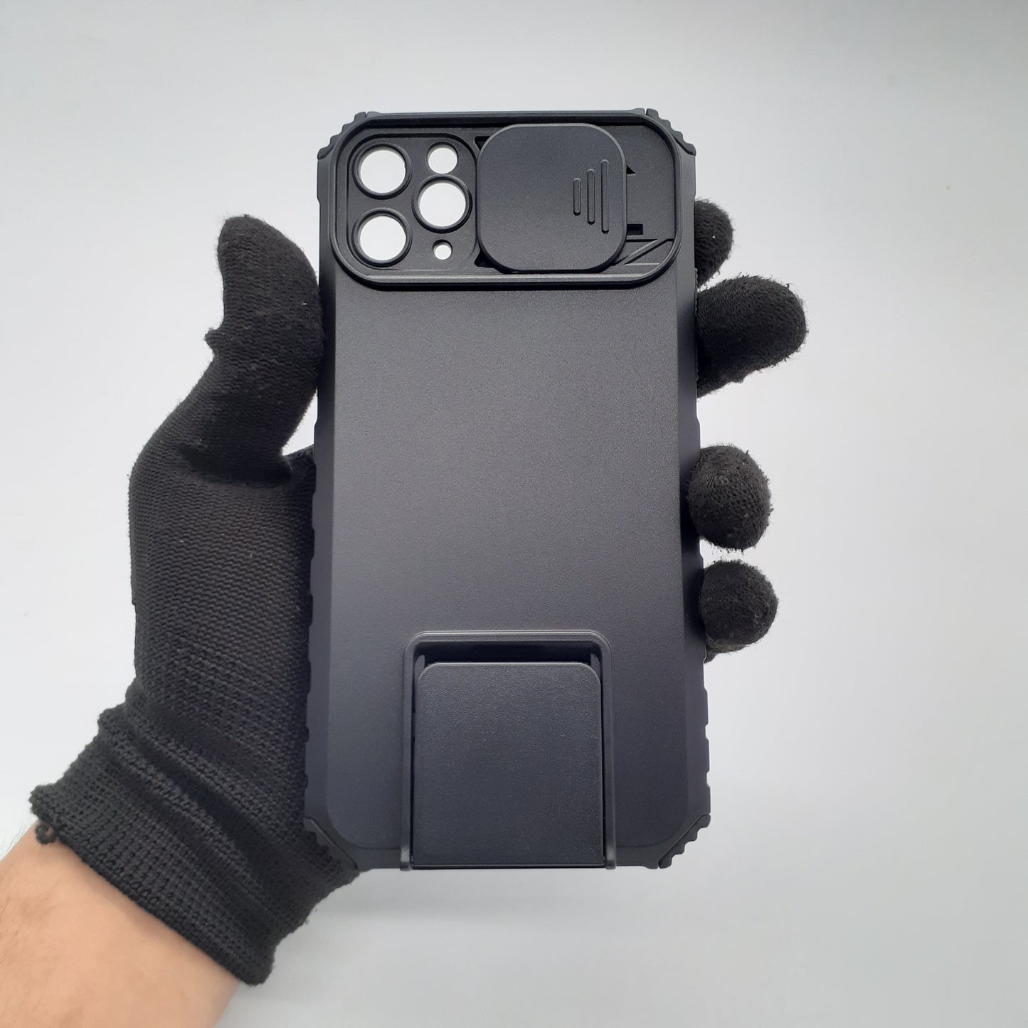 Heavy Duty iPhone 11 Pro Max Case Sliding Camera Cover Integrated Kickstand Protection Viewing