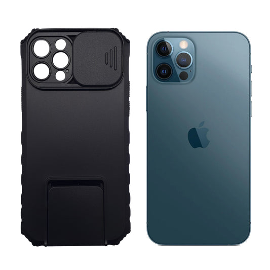 iPhone 12 Pro Heavy Duty Case Sliding Camera Cover Kickstand Hands Free Viewing Military Grade Protection