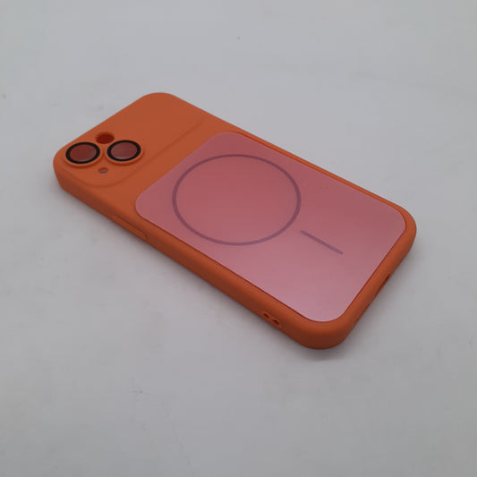 iPhone 13 Orange Back Case - Slim Fit Protective Silicone Phone Cover