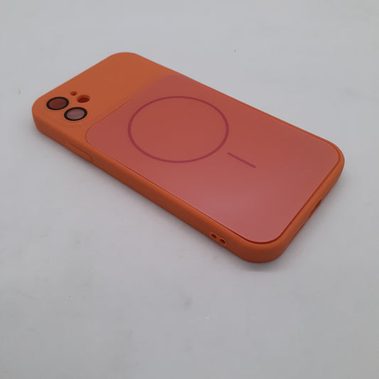 iPhone 11 Orange Back Case - Slim Fit Protective Silicone Phone Cover