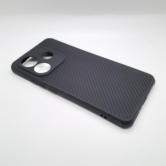 Redmi Note 14 5G Carbon Fiber texture Hard Rubber armour back cover shock-porof case