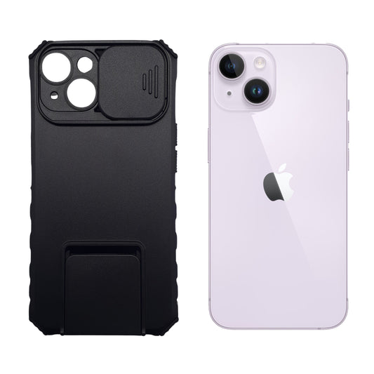 iPhone 14 Case Camera Slide Cover Built-in Stand Military Grade Shockproof Drop Protection Heavy Duty Rugged Protective Cover