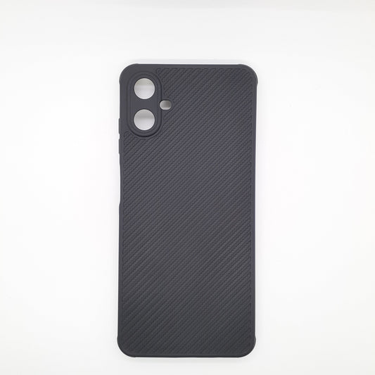 Samsung A06 Carbon Fiber texture Hard Rubber armour back cover shock-porof case