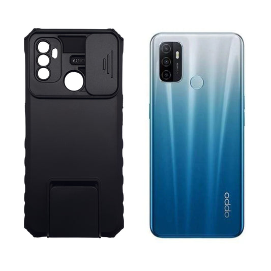 OPPO A53 Camera Slide Protector Case Heavy Duty Shockproof Cover Built in Kickstand Full Protection Hard Shell OPPO A53 2020 Accessory