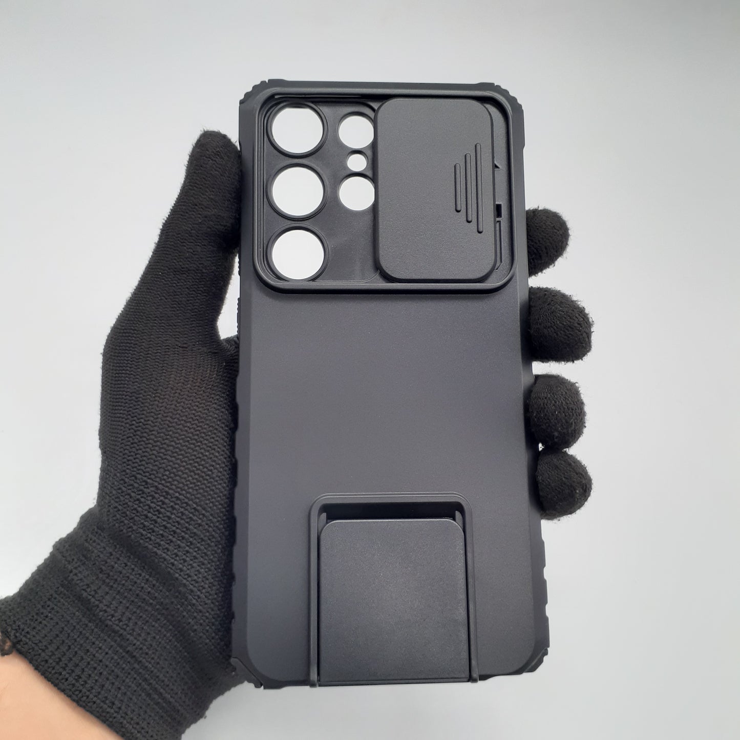 Samsung S25 Ultra Rugged Heavy Duty Case Slide Camera Cover Built-in Kickstand Hands Free Viewing Protection