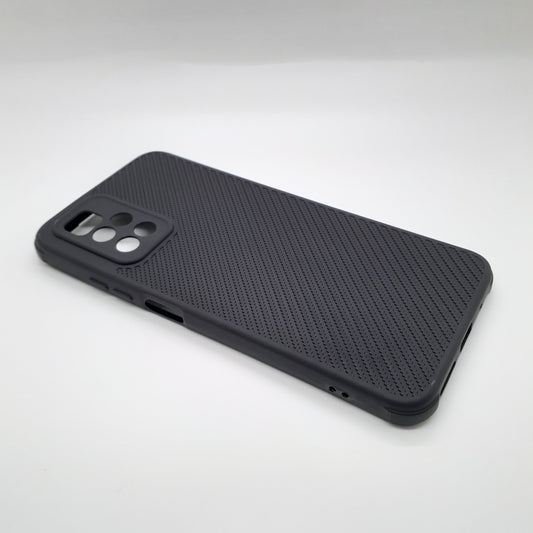 Redmi 10 Carbon Fiber texture Hard Rubber armour back cover shock-porof case