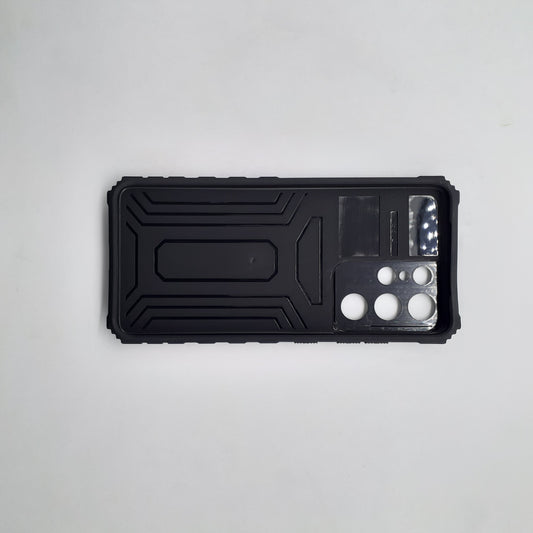 Samsung S21 Ultra Case Sliding Camera Cover Kickstand Shockproof Full Body Armor Black