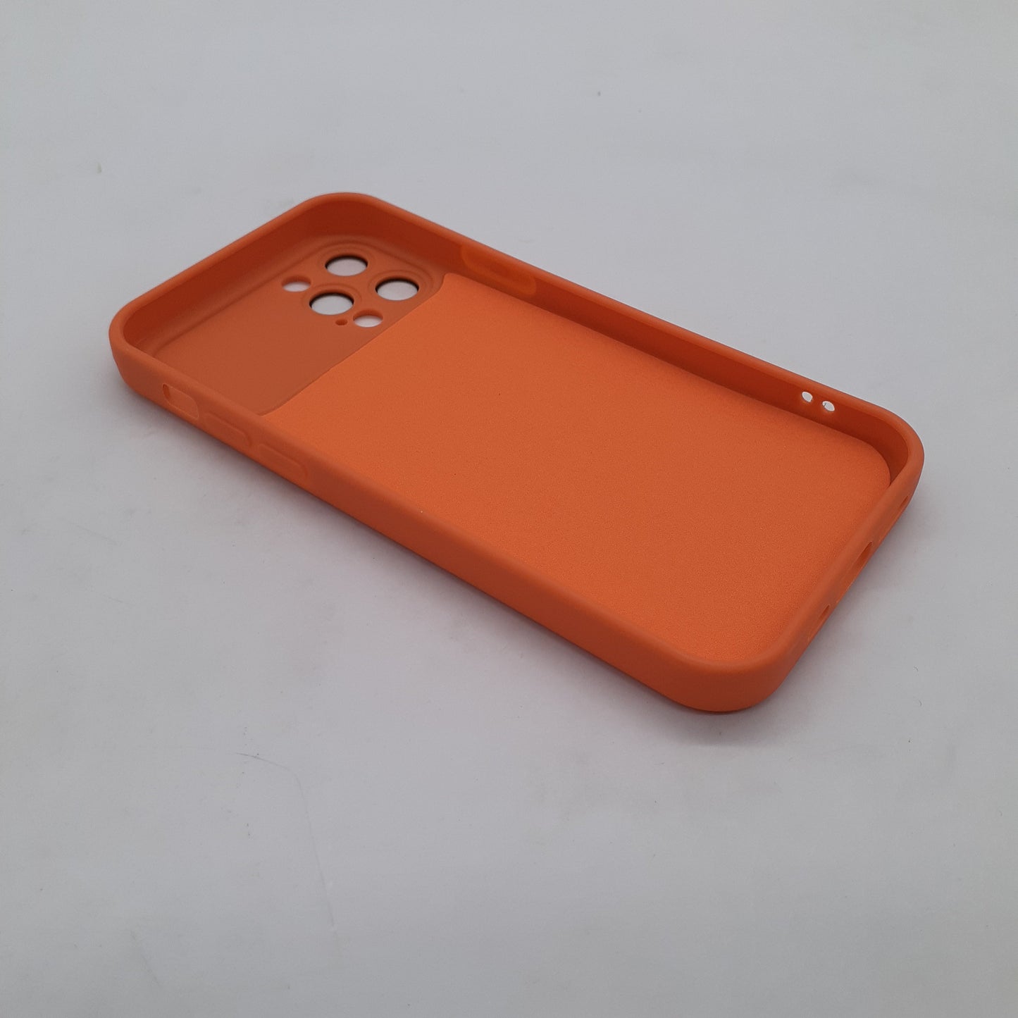 iPhone 12 Pro Orange Back Case - Slim Fit Protective Silicone Phone Cover