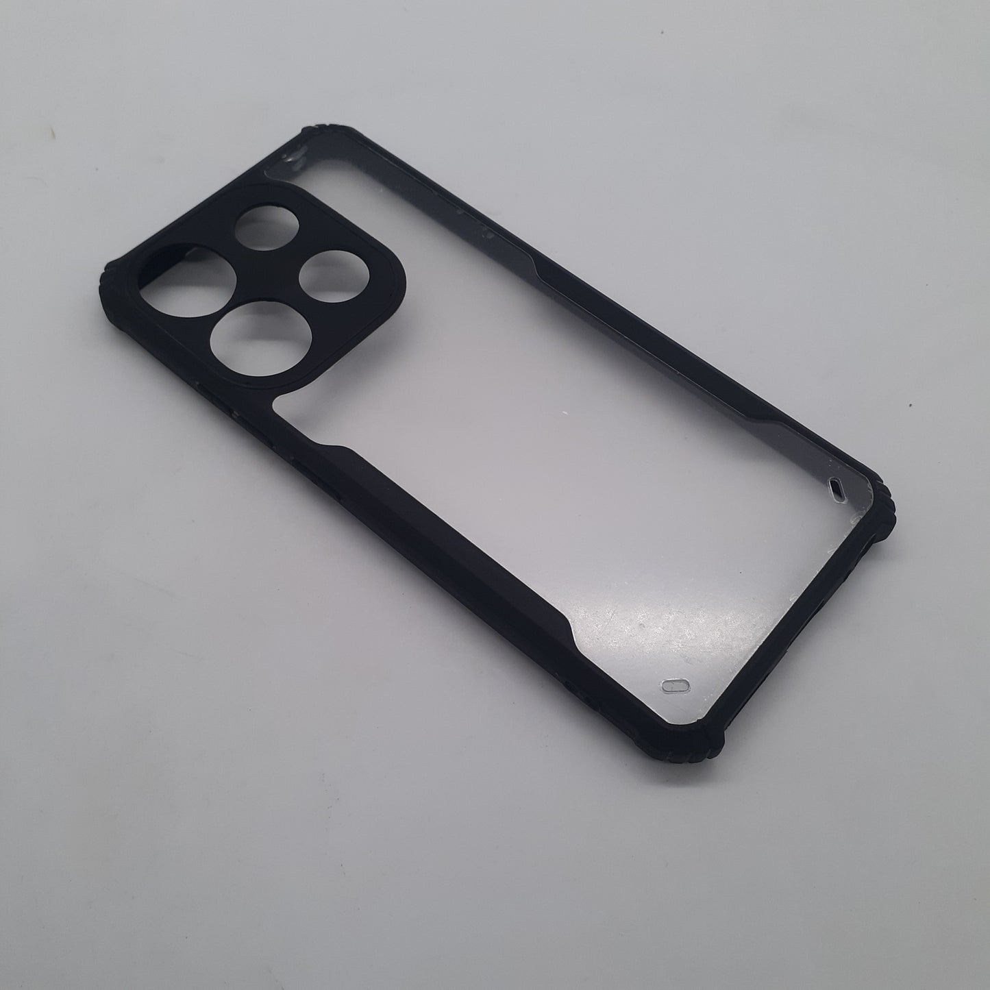 Infinix Smart 7 iPAKY Shockproof Hybrid Armor Case with Side Grip and Camera Protection, Slim Matte Silicone Back Cover