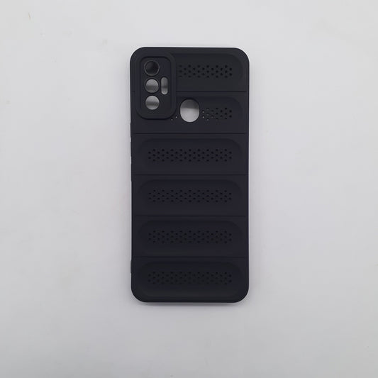 Premium Tecno Spark 7 Case: Shockproof TPU, Heat Dissipation Design, Full Protection Cover (Black)