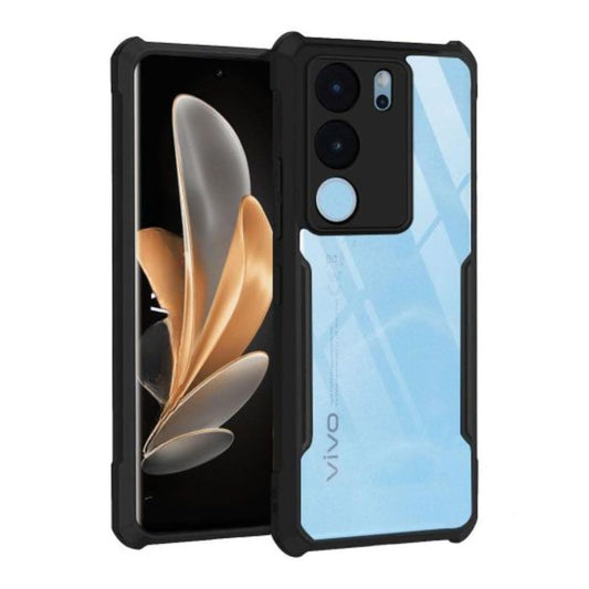 Vivo V29 case Matte Black Back Cover Soft Silicone TPU Bumper case