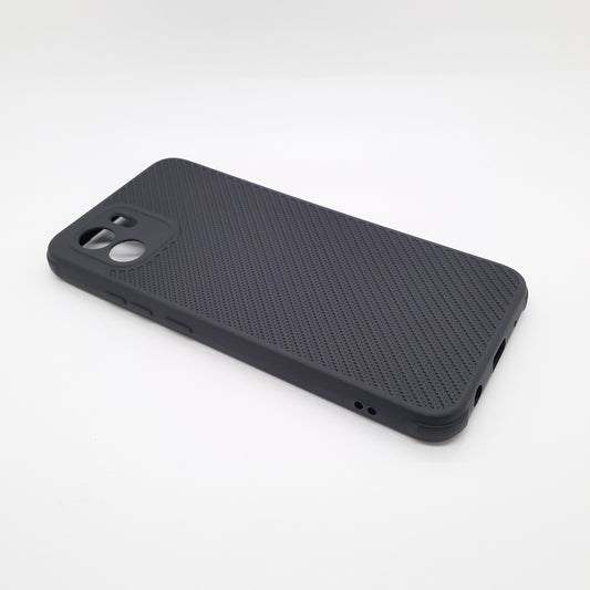 Redmi A1 Carbon Fiber texture Hard Rubber armour back cover shock-porof case