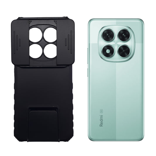 Redmi Note 14 Pro 5G Case Dual Layer Shockproof Cover Slide Camera Protection 360 Ring Kickstand Holder
