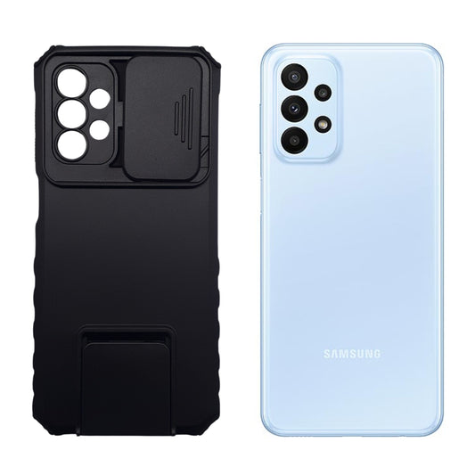 Samsung A23 Heavy Duty Phone Case Protective Camera Slide Cover Kickstand Hands Free Viewing