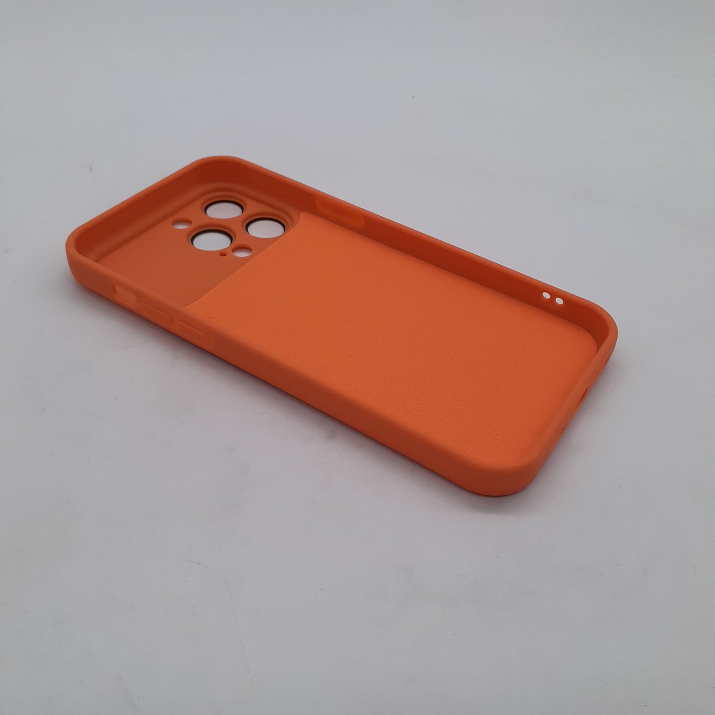 iPhone 14 Pro Max Case Orange - Slim Fit Protective Silicone Shockproof Back Cover