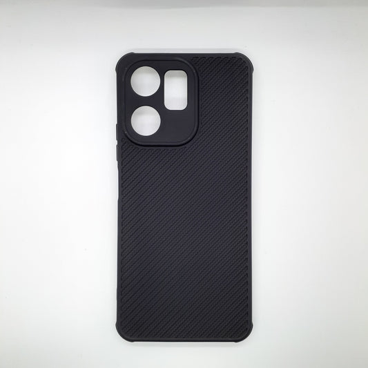 Redmi 13C Carbon Fiber texture Hard Rubber armour back cover shock-porof case