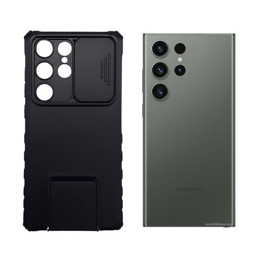 Samsung S23 Ultra Case Heavy Duty Shockproof Slide Camera Cover Built-in Kickstand Hands-Free Viewing