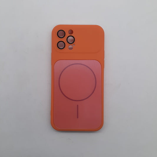 iPhone 12 Pro Orange Back Case - Slim Fit Protective Silicone Phone Cover
