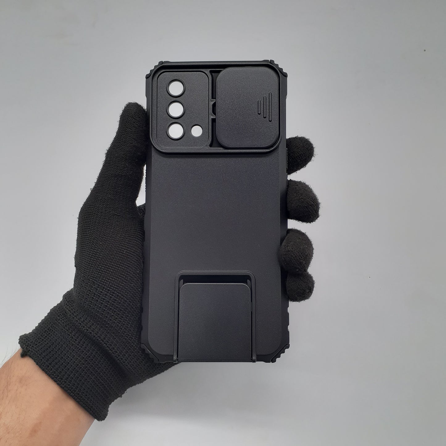 OPPO A74 4G 5G Heavy Duty Shockproof Case Sliding Camera Cover Wallet Phone Kickstand 360 Ring Stand