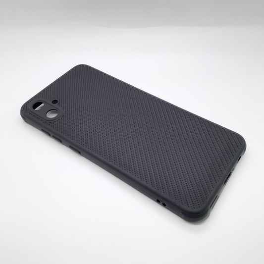 Samsung A05 Carbon Fiber texture Hard Rubber armour back cover shock-porof case