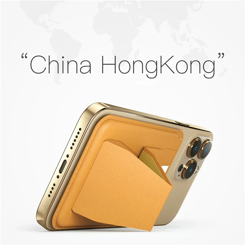 Apple iPhone MagSafe Supported Leather Wallet with Stand