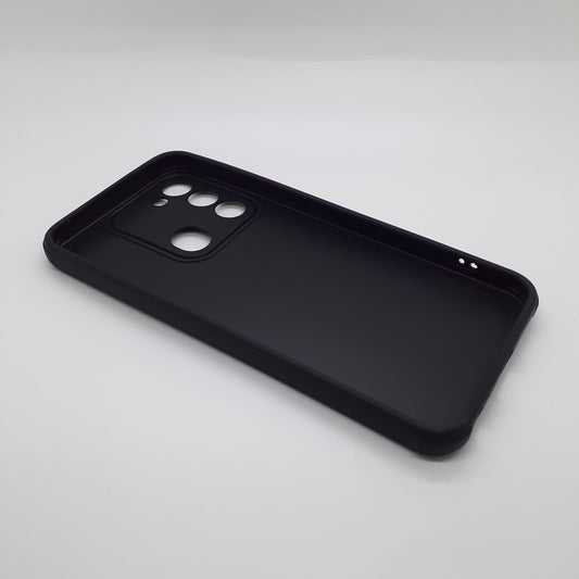 Tecno Spark 8C Carbon Fiber texture Hard Rubber armour back cover shock-porof case