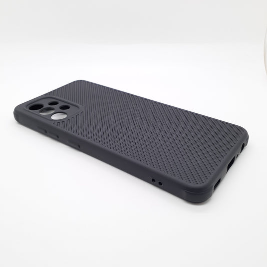 Samsung A32 Carbon Fiber texture Hard Rubber armour back cover shock-porof case