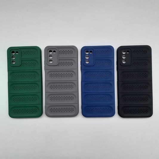 Samsung M02s Cooling Bumper Phone Case: Heat Dissipation, Shockproof, Transparent TPU Back Cover