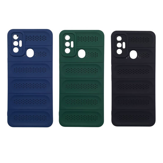 Premium Tecno Spark 7 Case: Shockproof TPU, Heat Dissipation Design, Full Protection Cover (Black)