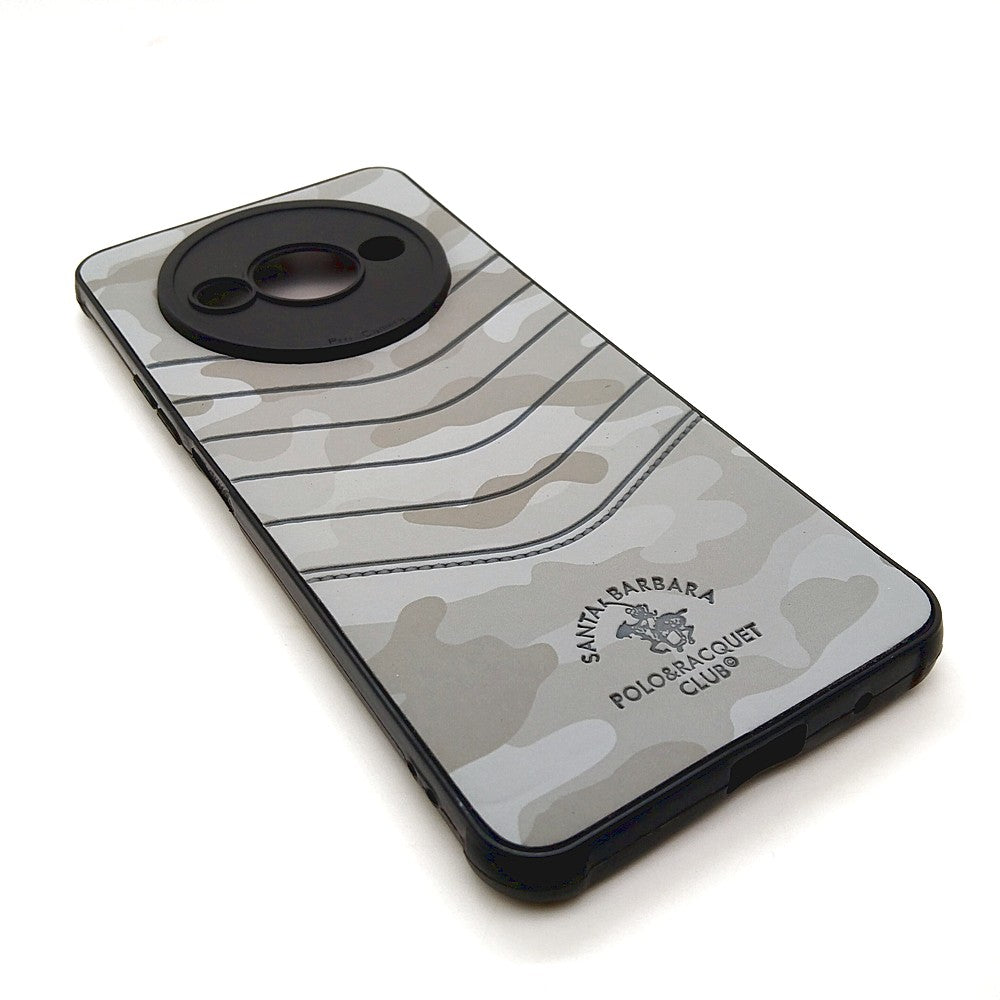 Redmi A3 POLO clothe texture case velvet Back Cover Grey