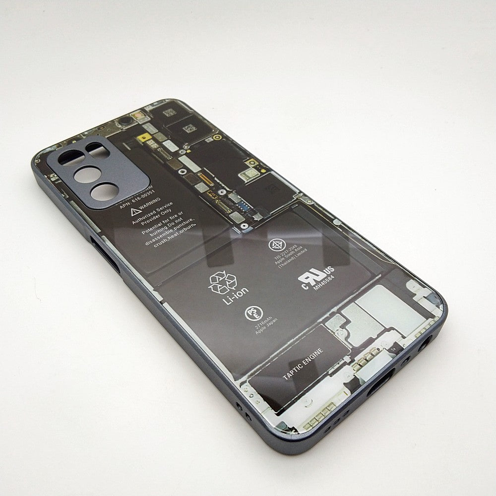 Circuit Board High Quality Hard Cover Full Camera Lens Protective Case for OPPO A16
