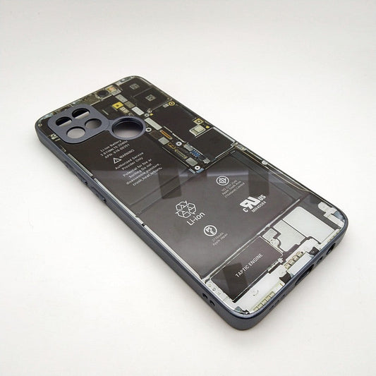 Circuit Board High Quality Hard Cover Full Camera Lens Protective Case for OPPO A15