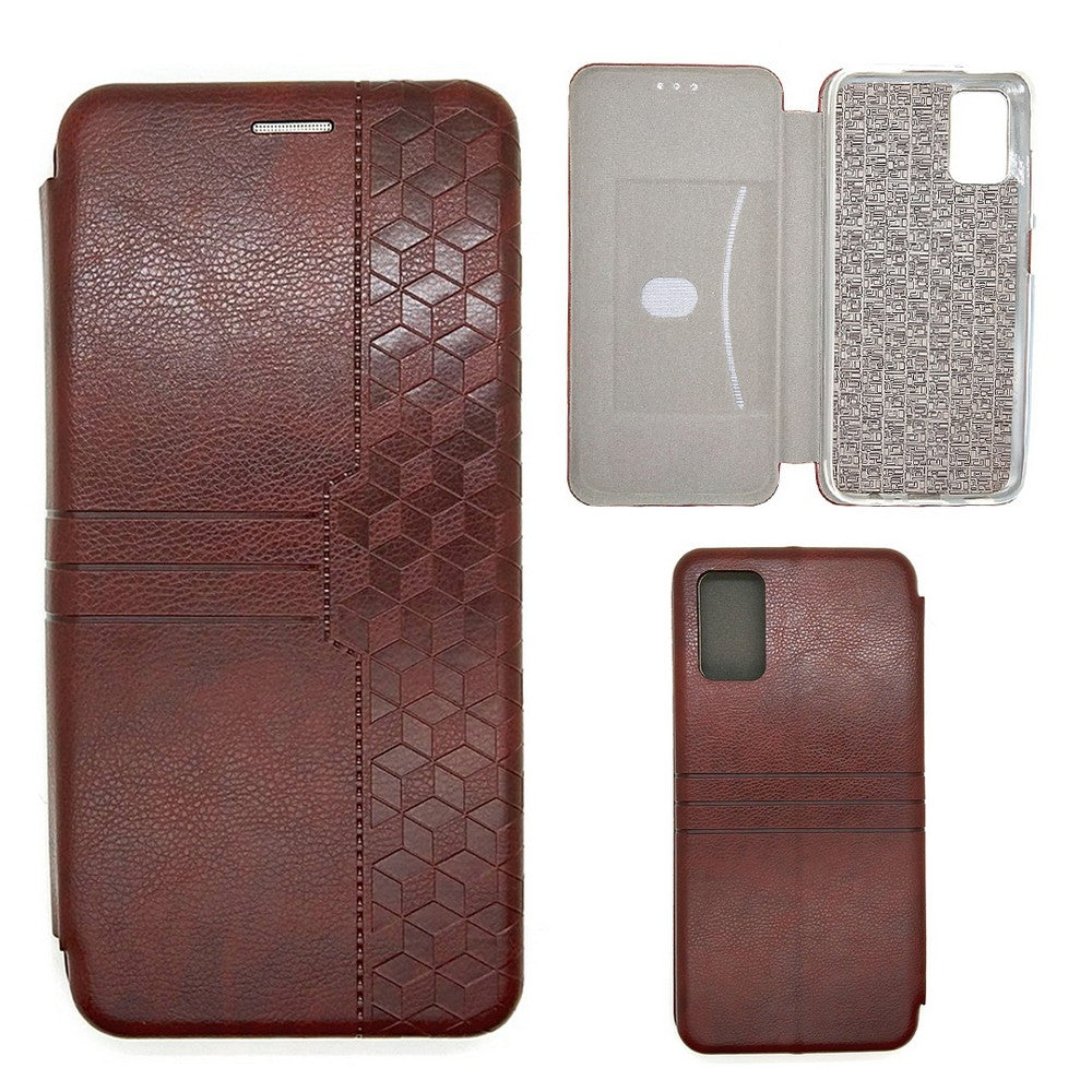 Samsung A03s / A02s / M02s Leather Pouch Case Premium Leather texture full cover