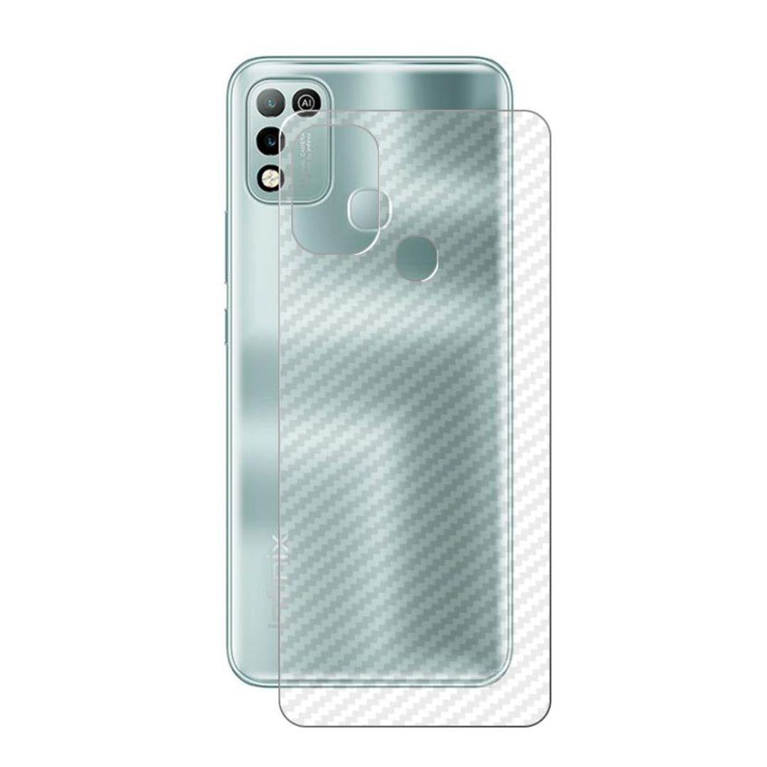 infinix Hot 10 Play Carbon Back Clear Skin Sticker