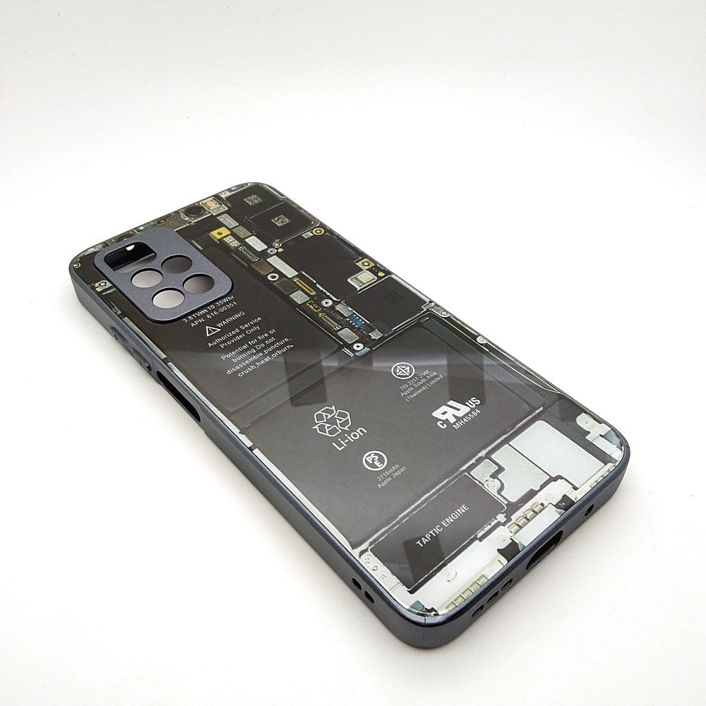Circuit Board High Quality Hard Cover Full Camera Lens Protective Case for Redmi Note 11 4G