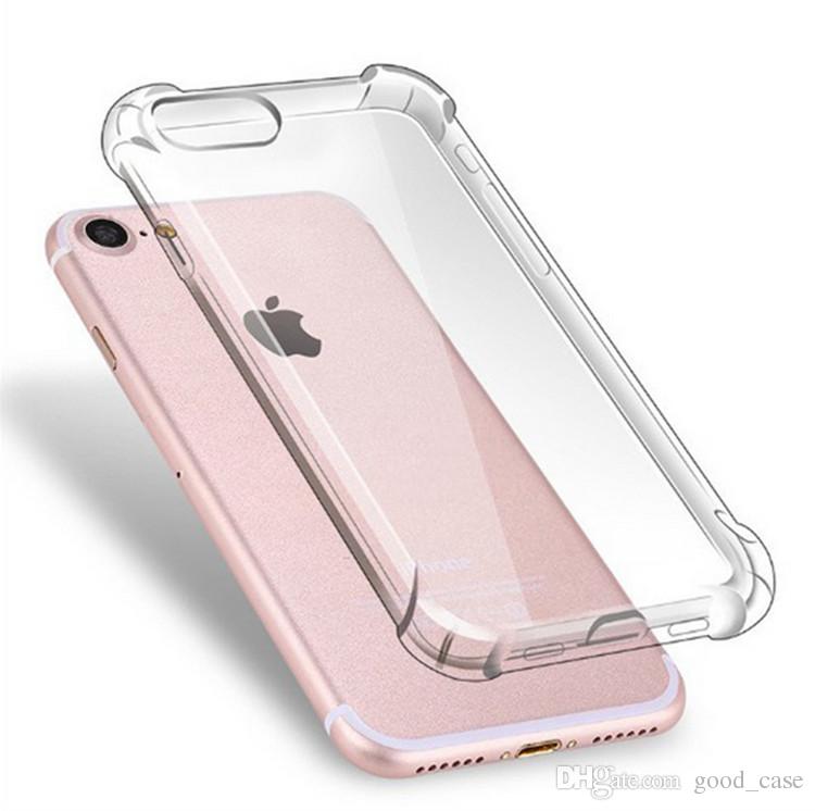 AntiShock Clear Back Cover Soft Silicone TPU Bumper case for apple iPhone 7