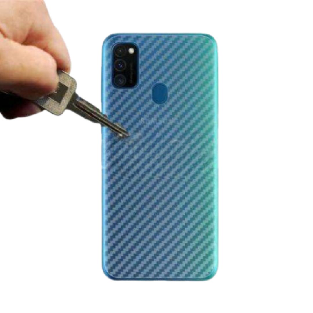 Samsung M21 carbon Back Clear Skin Sticker