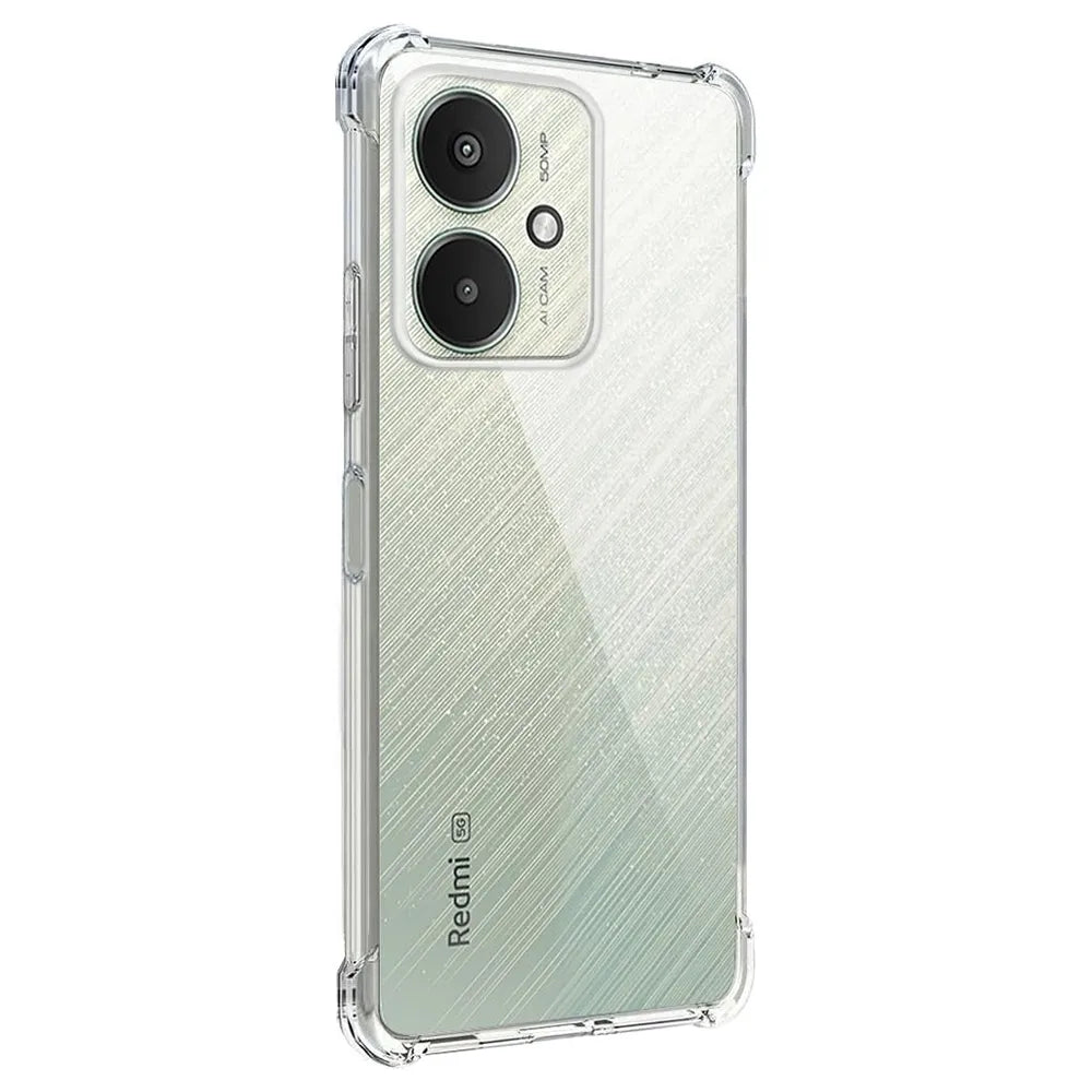 AntiShock Clear Back Cover Soft Silicone TPU Bumper case for Redmi 13C