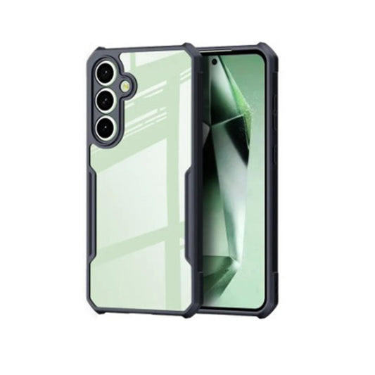 iPaky Samsung S24 Plus Shockproof Matte Black Border Camera lens Protection back cover Case