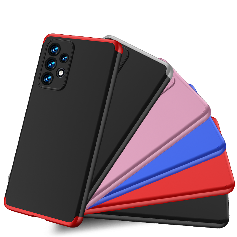 LEEKA Samsung A53 Full 3in1 Cover 360º Shockproof Armor Hard Matte PC Case