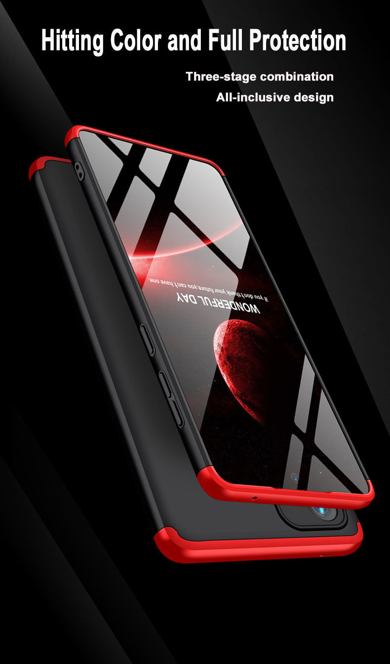 LEEKA Samsung A73 Full 3in1 Cover 360º Shockproof Armour Hard Matte PC Case