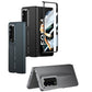 LEEKA Samsung Z Fold 4 case with Super Luxury Sport car fiber Pro case design with free inbuilt Screen Protector