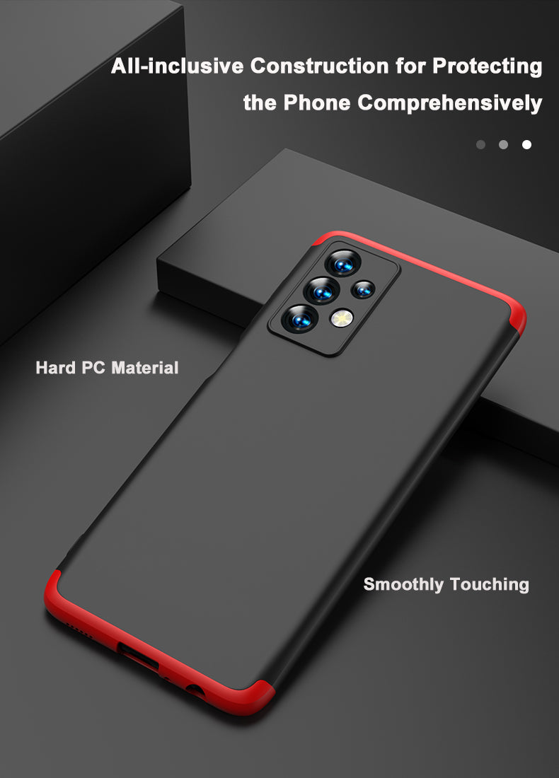 LEEKA Samsung A13 Full 3in1 Cover 360º Shockproof Armour Hard Matte PC Case