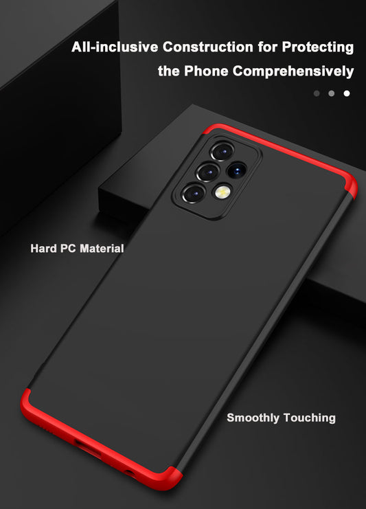 LEEKA Samsung A52 Full 3in1 Cover 360º Shockproof Armour Hard Matte PC Case