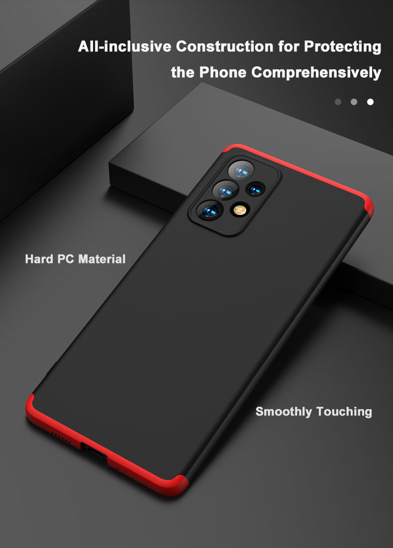 LEEKA Samsung A73 Full 3in1 Cover 360º Shockproof Armour Hard Matte PC Case