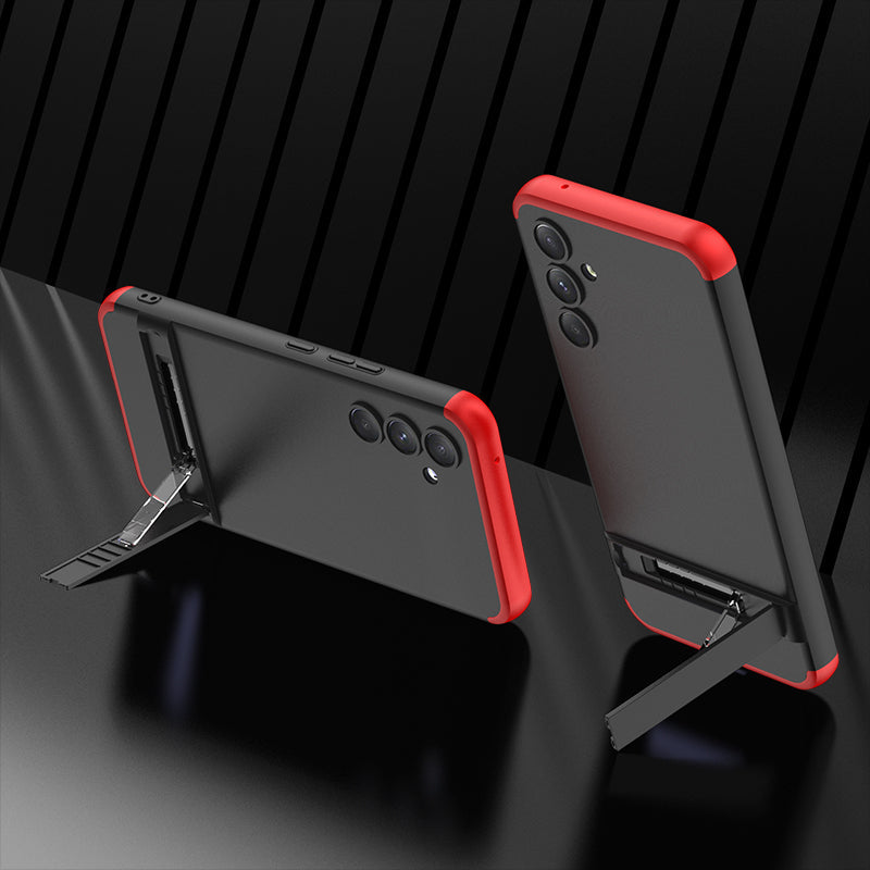 LEEKA Samsung A54 Full 3in1 Cover 360º Shockproof Armour Hard Matte PC Case with Stand