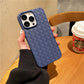 iPhone 13 Pro Cross Grid Weaving Pattern Design Silicone Case back Cover