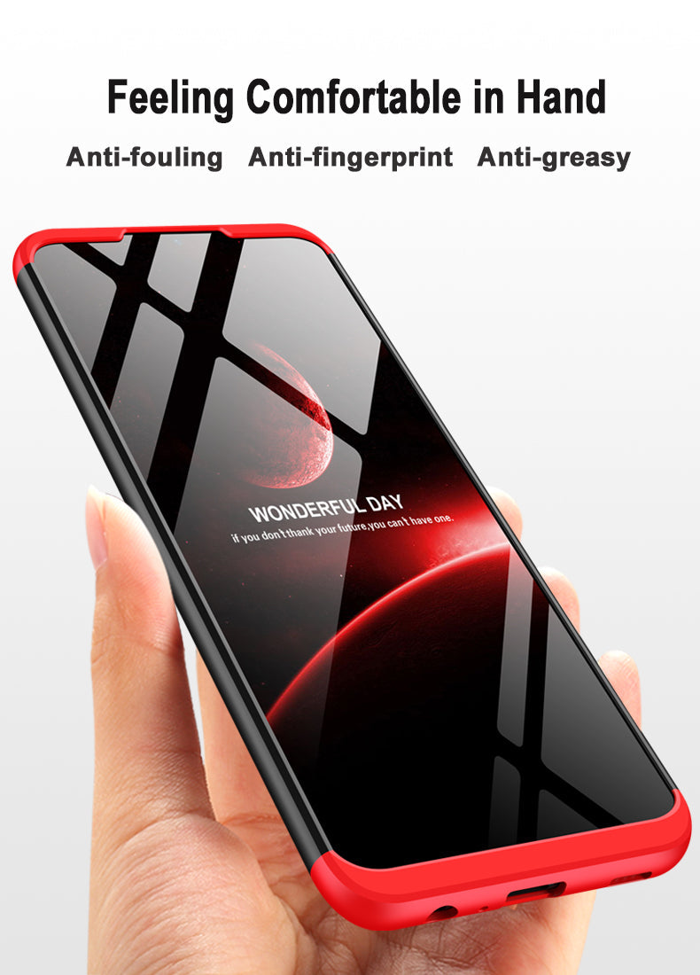 LEEKA Samsung A72 Full 3in1 Cover 360º Shockproof Armour Hard Matte PC Case