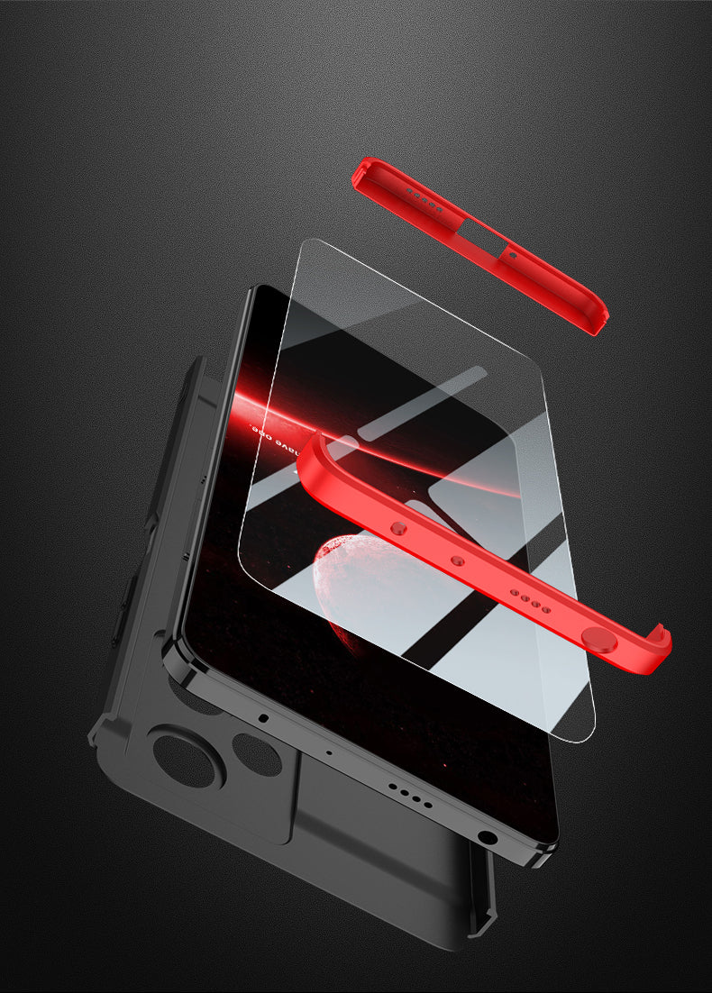 LEEKA Redmi Note 12 Pro Full 3in1 Cover 360º Shockproof Armour Hard Matte PC Case