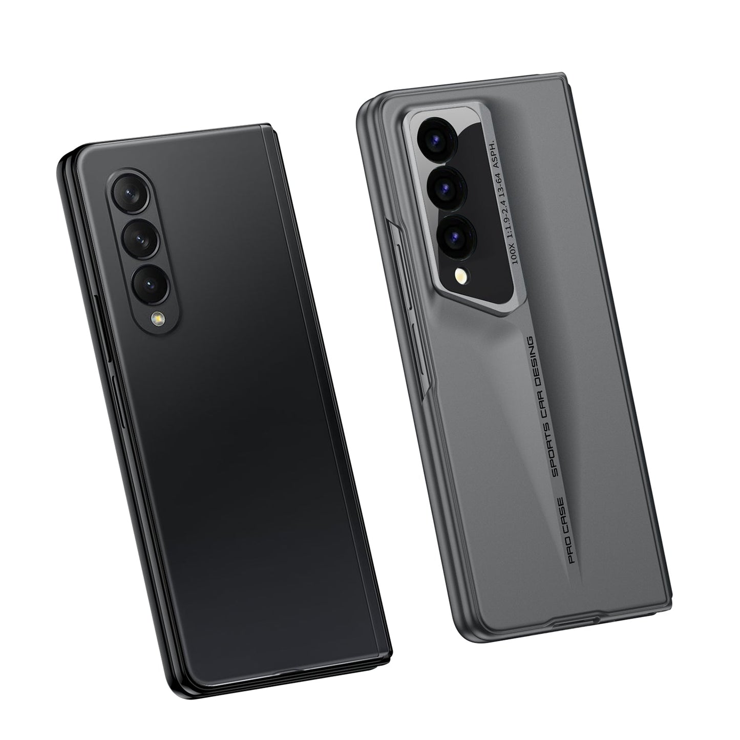 LEEKA Samsung Z Fold 3 case with Super Luxury Sport car fiber Pro case design with free inbuilt Screen Protector